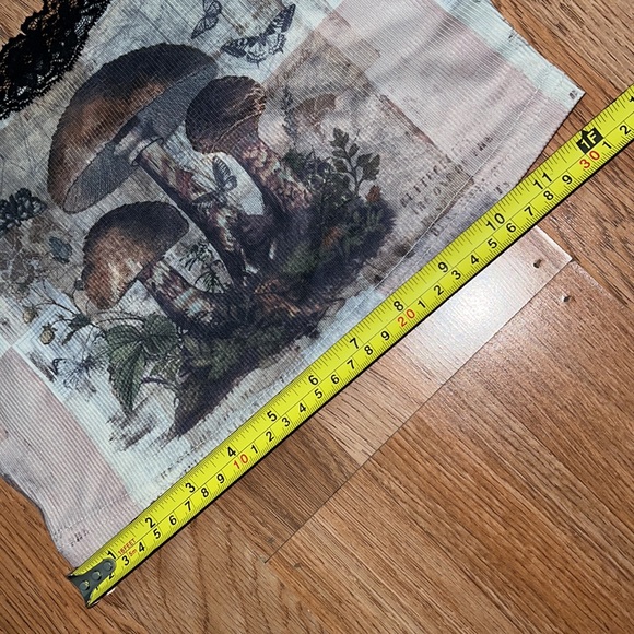 Mushroom Crop Top With Lacing - Picture 4 of 8